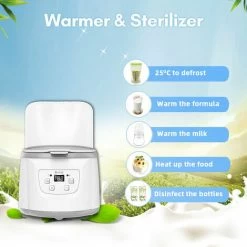 In 1 Baby Bottle Warmer Baby Bottle Steam Sterilizer Fast Baby Food Warmer 2 Bottle Capacity Adjustable Temperature With LED Display For Baby Bottles, EU 400W -Kitchen Appliances Discounts 96001175 5