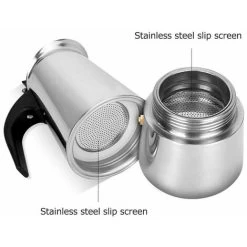 Coffee Maker Stainless Steel Portable Coffee Maker Electric Mocha Latte Stovetop Espresso Filter Pot European Coffee Cup (600ml) -Kitchen Appliances Discounts 96003521 3