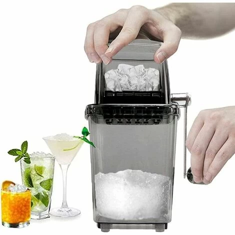 Manual Ice Crusher Rotary Ice Crusher Cocktails Slush Crushed Ice Maker Smoothies Ice Crusher Machine Home 1.25L Chrome Ice Crusher Ice Cubes Drinks Chopper Stirrer (Grey) 3 Manual Ice Crusher Rotary Ice Crusher Cocktails Slush Crushed Ice Maker Smoothies Ice Crusher Machine Home 1.25L Chrome Ice Crusher Ice Cubes Drinks Chopper Stirrer (Grey)
