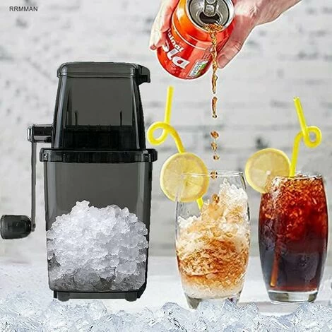 Manual Ice Crusher Rotary Ice Crusher Cocktails Slush Crushed Ice Maker Smoothies Ice Crusher Machine Home 1.25L Chrome Ice Crusher Ice Cubes Drinks Chopper Stirrer (Grey) 6 Manual Ice Crusher Rotary Ice Crusher Cocktails Slush Crushed Ice Maker Smoothies Ice Crusher Machine Home 1.25L Chrome Ice Crusher Ice Cubes Drinks Chopper Stirrer (Grey) - Image 4
