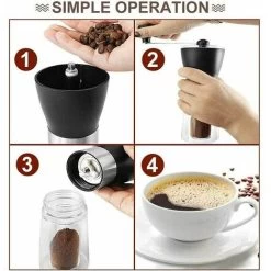 Manual Coffee Grinder, Adjustable Portable Coffee Grinder With Stainless Steel Compact Size Perfect For Travel/Camping/Office 10 Manual Coffee Grinder, Adjustable Portable Coffee Grinder With Stainless Steel Compact Size Perfect For Travel/Camping/Office -Kitchen Appliances Discounts 96245300 4