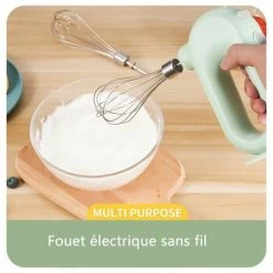 Electric Whisk Hand Mixer Whisk 4 Speed Whisk For Baking Cake Egg Cream Cordless Standing -Kitchen Appliances Discounts 96246737 3
