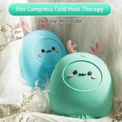 Hot Water Bottle 2 In 1 Silicone Hot Water Bag / Ice Bag Microwave Heating Leakproof Gift For Kids Girls, Pink - Pink -Kitchen Appliances Discounts 96250359 3