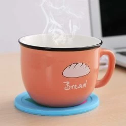 LITZEE Cup Warmer 1pcs Cup Warmer Drink Coaster, Cartoon Silicone USB Cup Warmer Coaster Coffee Cup Electric Heating Pad Drink Coaster Drink Warmer Pad Portable Coffee Tea Pad For Home, Office。Blue -Kitchen Appliances Discounts 96305884 4