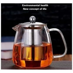 Glass Teapot With Brewing Teapot 500ml/17oz Teapot Warmer Is A Safe And Heat-resistant Flower And Loose Leaf Teapot Set. -Kitchen Appliances Discounts 97101354 3