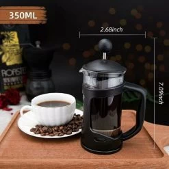 2 Cup French Press, French Press, Perfect For Coffee Lovers, Morning Coffee, Maximum Flavor Coffee Maker With Stainless Steel Filter, 12oz/350ML -Kitchen Appliances Discounts 97101599 3