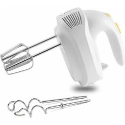 Electric Hand Mixer Powerful Hand Mixer Quiet Multipurpose 5 Speed Electric Kitchen Whisk,2 Whisks And 2 Stainless Steel Dough Hooks For Baking Cakes And Baking