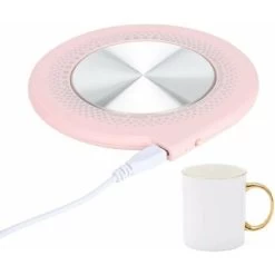 USB Heating Insulation Pad, 10W Milk Tea Cup Heating Pad, Pink