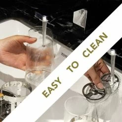 French Press Coffee Maker, 350ml 12oz 1-2 Cup French Press, Small Borosilicate Glass Tea Press With Bamboo Handle -Kitchen Appliances Discounts 97102721 4