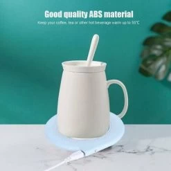 USB Mug Heater Mat, Coffee Cup Warmer For Office/Home/Office USB Heating Insulation Coaster Mug Warmer (Blue) 10 USB Mug Heater Mat, Coffee Cup Warmer For Office/Home/Office USB Heating Insulation Coaster Mug Warmer (Blue) -Kitchen Appliances Discounts 97103323 4