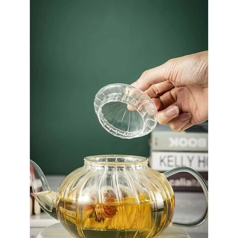 Glass Teapot With Pumpkin Design Infuser (Pumpkin Teapot 600ml) 5 Glass Teapot With Pumpkin Design Infuser (Pumpkin Teapot 600ml) - Image 3