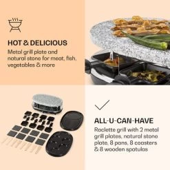 Klarstein All-U-Can Grill Raclette 4-in-1 Raclette Grill With Accessories For 8 People -Kitchen Appliances Discounts 97224560 5