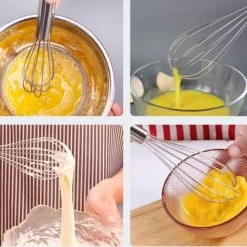 Stainless Steel Egg Beater Baking Tool Manual Egg Beater Cream Whisk -Kitchen Appliances Discounts 97380401 5