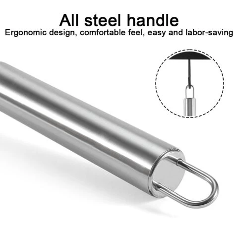 Manual Egg Beater Stainless Steel Egg Beater Household Mini Baking Egg Beater Silicone Cream Whisk 5 Manual Egg Beater Stainless Steel Egg Beater Household Mini Baking Egg Beater Silicone Cream Whisk - Image 3