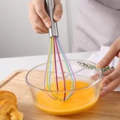 Manual Egg Beater Stainless Steel Egg Beater Household Mini Baking Egg Beater Silicone Cream Whisk 10 Manual Egg Beater Stainless Steel Egg Beater Household Mini Baking Egg Beater Silicone Cream Whisk -Kitchen Appliances Discounts 97381079 4