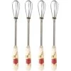 Small Whisks Stainless Steel Handle Mini Small Mixing Balloon Wire Whisks Ceramic Whisk (4 Pieces) -Kitchen Appliances Discounts 97381157 1