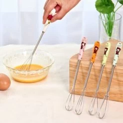 Small Whisks Stainless Steel Handle Mini Small Mixing Balloon Wire Whisks Ceramic Whisk (4 Pieces) -Kitchen Appliances Discounts 97381157 4