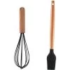 2-Piece Silicone Cookware Set With Wooden Handle, Non-Toxic And Non-Stick, Heat Resistant And Dishwasher Safe -Kitchen Appliances Discounts 97382460 1