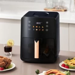 Livingandhome 6L Black Digital Air Fryer With Visual Window