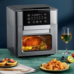 Livingandhome Black 12L Touchscreen Air Fryer Oven