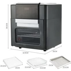 Livingandhome Black 12L Touchscreen Air Fryer Oven -Kitchen Appliances Discounts 97389160 5