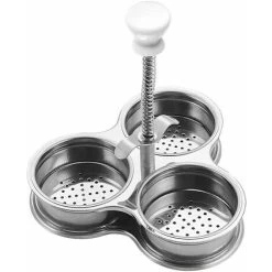 Stainless Steel Three Rack Poached Egg Cooker, Poached Egg Mold, Nonstick Stainless Steel Poached Egg Cups With Holes For Kitchen Accessories -1615.46.4cm-1pc -Kitchen Appliances Discounts 97453922 4
