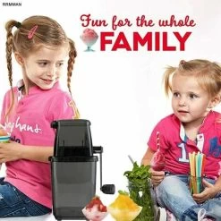 Manual Ice Crusher Rotary Ice Crusher Cocktails Slush Crushed Ice Maker Smoothies Ice Crusher Machine Home 1.25L Chrome Ice Crusher Ice Cubes Drinks Chopper Stirrer (Gray) -Kitchen Appliances Discounts 97454140 3