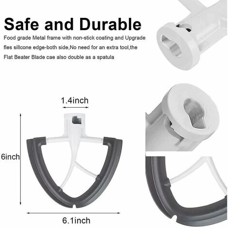 Kitchenaid Stand Mixer Attachments Flat Beater Flexible Edge Flat Beater For KitchenAid Artisan Stand Mixer For Mixing Creams And Flours (4.5-5 Quart) 6 Kitchenaid Stand Mixer Attachments Flat Beater Flexible Edge Flat Beater For KitchenAid Artisan Stand Mixer For Mixing Creams And Flours (4.5-5 Quart) - Image 4