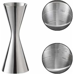 Cocktail Measurer, Stainless Steel Double Sided Cocktail Measurer, Silver Measuring Cup For Professional Bartender 30ml X 60mlMeasuring Cups