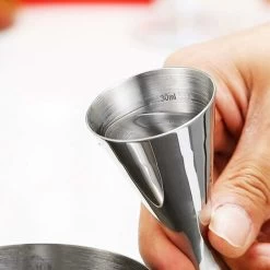 Cocktail Measurer, Stainless Steel Double Sided Cocktail Measurer, Silver Measuring Cup For Professional Bartender 30ml X 60mlMeasuring Cups -Kitchen Appliances Discounts 97813796 5