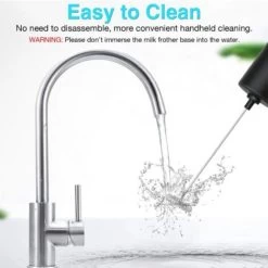 Handheld Milk Frother, Electric Milk Blender Froth Machine, Stirred Beverage Blender For Latte, Cappuccino, Hot Chocolate, Drinks, High Speed 14000 RPM (battery Not Included, With Stand) -Kitchen Appliances Discounts 97905226 4