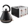 Tower Cavaletto Pyramid Kettle And 4 Slice Toaster Set Black