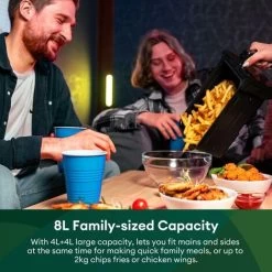 CHEFREE Dual Air Fryer, 2-Basket With ViewCook Window, 8-in-1 Smart Programmes & SNYC Finish, 8L, Health Oil Free Fryer And Grill, Saving Energy- AFW20 -Kitchen Appliances Discounts 98597366 5