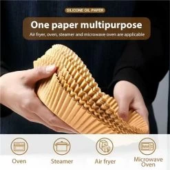 Air Fryer Disposable Paper Liner Non-Stick Baking Paper Food Grade Parchment Paper Oil-Proof Baking Accessories-100pcs ZQYRLAR -Kitchen Appliances Discounts 98817517 4