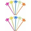Plastic Drink Stirrers Tropical Palm Cocktail Stirrers Stirrer Sticks Set Of 50 (Mixed Colors)