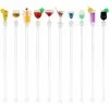 10 Pieces Cocktail Stirrers 23cm Acrylic Bar Drink Mixer Stirring With Colorful Miniature Accessory For Bar Stirring Cocktail Coffee Tea Juice Wine ZQYRLAR -Kitchen Appliances Discounts 98818543 1