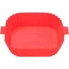 Silicone Air Fryer Basket Air Fryer Silicone Pot Reusable Silicone Basket 19.5cm Air Fryer Essential Accessory For Hot Air Fryer Microwave Frying Pan(Red) ZQYRLAR -Kitchen Appliances Discounts 98818630 1