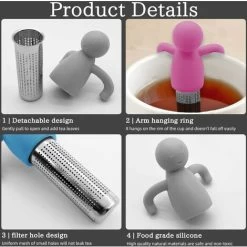 Set Of 3 Stainless Steel Tea Infuser With Silicone Handle, Hanging Tea Strainer For Loose Tea, Tea Pipe Tea Diffuser Strainers, Tea Infuser For Teapot Cup 9 Set Of 3 Stainless Steel Tea Infuser With Silicone Handle, Hanging Tea Strainer For Loose Tea, Tea Pipe Tea Diffuser Strainers, Tea Infuser For Teapot Cup -Kitchen Appliances Discounts 98818710 3