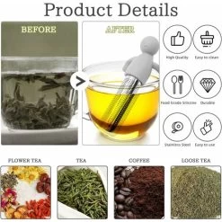 Set Of 3 Stainless Steel Tea Infuser With Silicone Handle, Hanging Tea Strainer For Loose Tea, Tea Pipe Tea Diffuser Strainers, Tea Infuser For Teapot Cup 10 Set Of 3 Stainless Steel Tea Infuser With Silicone Handle, Hanging Tea Strainer For Loose Tea, Tea Pipe Tea Diffuser Strainers, Tea Infuser For Teapot Cup -Kitchen Appliances Discounts 98818710 4
