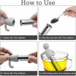 Set Of 3 Stainless Steel Tea Infuser With Silicone Handle, Hanging Tea Strainer For Loose Tea, Tea Pipe Tea Diffuser Strainers, Tea Infuser For Teapot Cup 11 Set Of 3 Stainless Steel Tea Infuser With Silicone Handle, Hanging Tea Strainer For Loose Tea, Tea Pipe Tea Diffuser Strainers, Tea Infuser For Teapot Cup -Kitchen Appliances Discounts 98818710 5