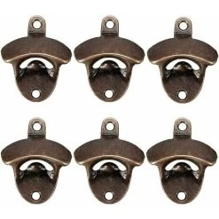 Set Of 6 Rustic Beer Bottles Wall Mounted With Fixing Screws For Chencafe Bar