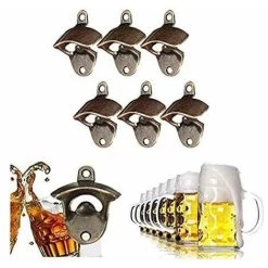 Set Of 6 Rustic Beer Bottles Wall Mounted With Fixing Screws For Chencafe Bar -Kitchen Appliances Discounts 99032049 5