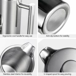 350ml/800ml/1000ml Double Wall Insulated Stainless Steel Coffee Press, 350ml - 350ml -Kitchen Appliances Discounts 99565186 5