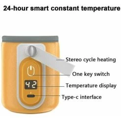 Portable USB Bottle Warmer For Breastmilk, Fast Charging And Precise Warming Of Bottle Warmers For Cars And Travel, Automatic Insulated Bottle Warmer For -Kitchen Appliances Discounts 99573910 3