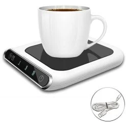 Coffee Mug Warmer For Office 3-Speed Adjustable Temperature Coffee Mug Warmer With Drinking Water Reminder For Home Use, Gravity On/Off Automatic Sensing