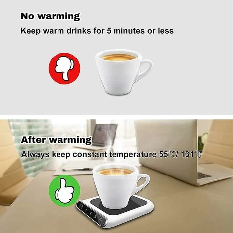 Coffee Mug Warmer For Office 3-Speed Adjustable Temperature Coffee Mug Warmer With Drinking Water Reminder For Home Use, Gravity On/Off Automatic Sensing 5 Coffee Mug Warmer For Office 3-Speed Adjustable Temperature Coffee Mug Warmer With Drinking Water Reminder For Home Use, Gravity On/Off Automatic Sensing - Image 3