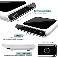 Coffee Mug Warmer For Office 3-Speed Adjustable Temperature Coffee Mug Warmer With Drinking Water Reminder For Home Use, Gravity On/Off Automatic Sensing 10 Coffee Mug Warmer For Office 3-Speed Adjustable Temperature Coffee Mug Warmer With Drinking Water Reminder For Home Use, Gravity On/Off Automatic Sensing -Kitchen Appliances Discounts 99687726 4